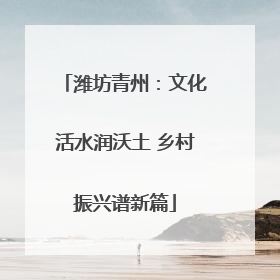 潍坊青州：文化活水润沃土 乡村振兴谱新篇