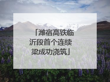 潍宿高铁临沂段首个连续梁成功浇筑