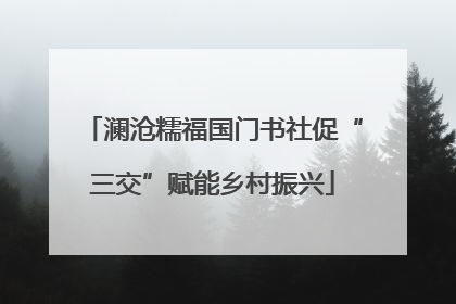 澜沧糯福国门书社促“三交”赋能乡村振兴