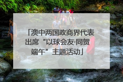澳中两国政商界代表出席“以球会友·同贺端午”主题活动