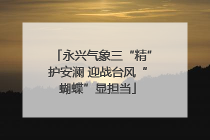 永兴气象三“精”护安澜 迎战台风“蝴蝶”显担当