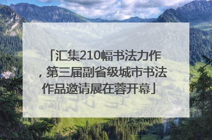 汇集210幅书法力作，第三届副省级城市书法作品邀请展在蓉开幕