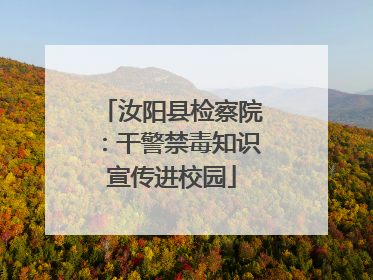 汝阳县检察院：干警禁毒知识宣传进校园