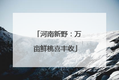 河南新野：万亩鲜桃喜丰收