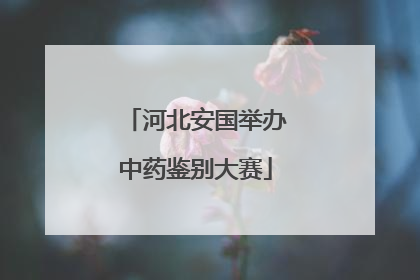 河北安国举办中药鉴别大赛