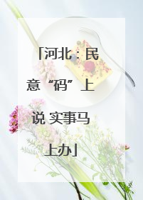 河北：民意“码”上说 实事马上办