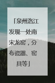 泉州洛江发现一处南宋龙窑，分布瓷器、窑具等