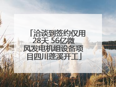 洽谈到签约仅用28天 56亿微风发电机组设备项目四川蓬溪开工