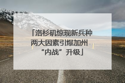 洛杉矶惊现新兵种 两大因素引爆加州“内战”升级