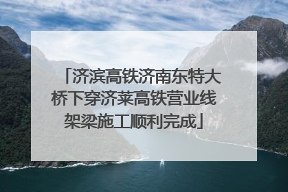 济滨高铁济南东特大桥下穿济莱高铁营业线架梁施工顺利完成