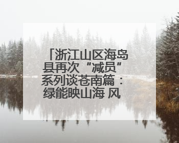 浙江山区海岛县再次“减员”系列谈苍南篇：绿能映山海 风吹共富帆