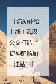 清凉补给上线！武汉公交打造“提神醒脑加油站”