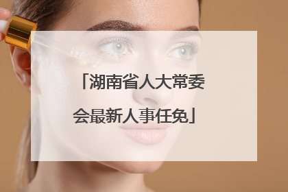 湖南省人大常委会最新人事任免