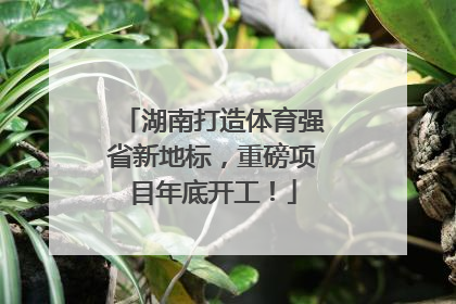 湖南打造体育强省新地标，重磅项目年底开工！