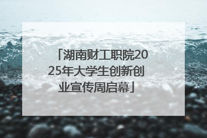 湖南财工职院2025年大学生创新创业宣传周启幕