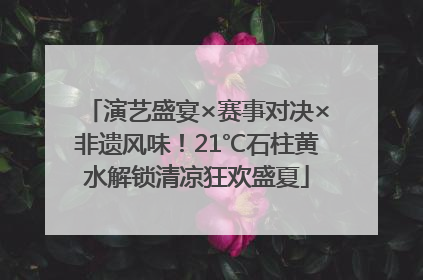 演艺盛宴×赛事对决×非遗风味！21℃石柱黄水解锁清凉狂欢盛夏