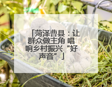 菏泽曹县：让群众做主角 唱响乡村振兴“好声音”