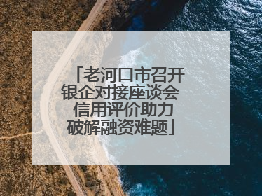 老河口市召开银企对接座谈会 信用评价助力破解融资难题