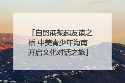 自贸港架起友谊之桥 中美青少年海南开启文化对话之旅
