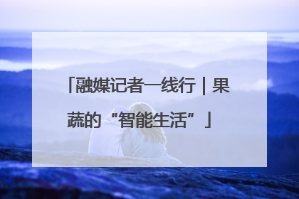 融媒记者一线行｜果蔬的“智能生活”