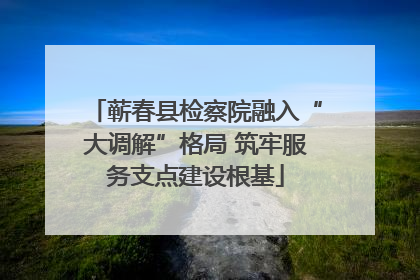 蕲春县检察院融入“大调解”格局 筑牢服务支点建设根基