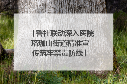 警社联动深入医院 珞珈山街道精准宣传筑牢禁毒防线