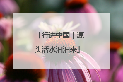 行进中国｜源头活水汩汩来
