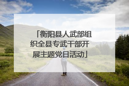 衡阳县人武部组织全县专武干部开展主题党日活动