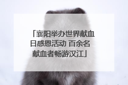 襄阳举办世界献血日感恩活动 百余名献血者畅游汉江