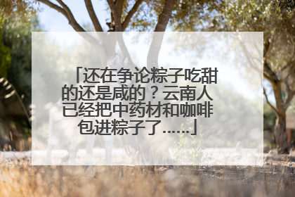 还在争论粽子吃甜的还是咸的？云南人已经把中药材和咖啡包进粽子了……