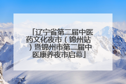 辽宁省第二届中医药文化夜市（锦州站）暨锦州市第二届中医康养夜市启幕