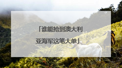 谁能抢到澳大利亚海军这笔大单