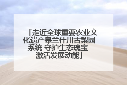 走近全球重要农业文化遗产皋兰什川古梨园系统 守护生态瑰宝 激活发展动能