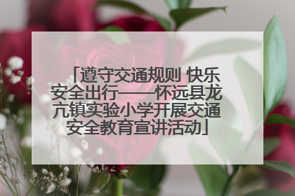 遵守交通规则 快乐安全出行——怀远县龙亢镇实验小学开展交通安全教育宣讲活动