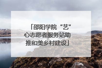 邵阳学院“艺”心志愿者服务站助推和美乡村建设