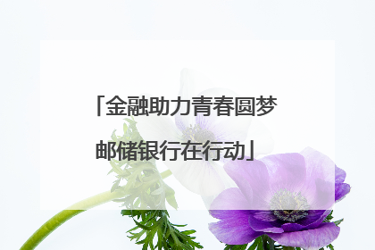 金融助力青春圆梦邮储银行在行动