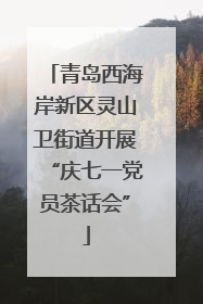 青岛西海岸新区灵山卫街道开展“庆七一党员茶话会”