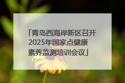 青岛西海岸新区召开2025年国家点健康素养监测培训会议