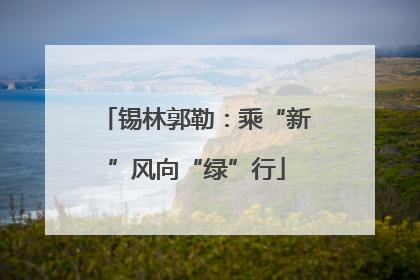 锡林郭勒：乘“新”风向“绿”行