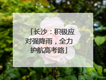 长沙：积极应对强降雨，全力护航高考路