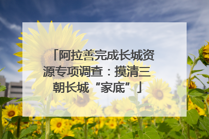 阿拉善完成长城资源专项调查：摸清三朝长城“家底”