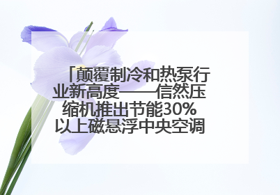 颠覆制冷和热泵行业新高度——信然压缩机推出节能30%以上磁悬浮中央空调和磁悬浮热泵