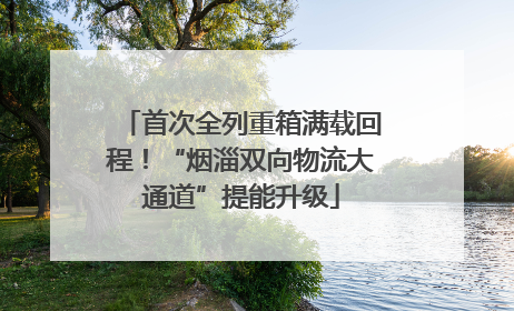 首次全列重箱满载回程！“烟淄双向物流大通道”提能升级