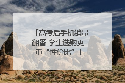 高考后手机销量翻番 学生选购更重“性价比”