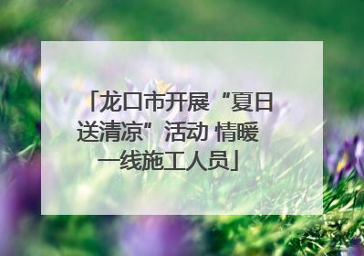 龙口市开展“夏日送清凉”活动 情暖一线施工人员