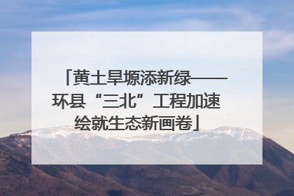 黄土旱塬添新绿——环县“三北”工程加速绘就生态新画卷