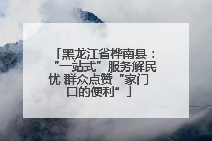 黑龙江省桦南县：“一站式”服务解民忧 群众点赞“家门口的便利”