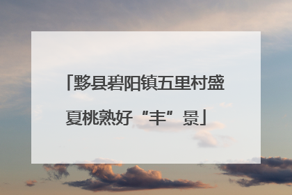 黟县碧阳镇五里村盛夏桃熟好“丰”景