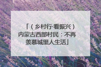 （乡村行·看振兴）内蒙古西部村民：不再羡慕城里人生活