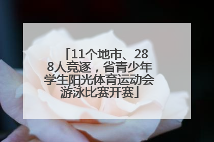 11个地市、288人竞逐，省青少年学生阳光体育运动会游泳比赛开赛